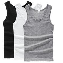 Mens earth vest pure cotton summer thin middle-aged mens sweat vest summer middle-aged and elderly loose large size high elastic mo