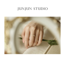 JUNJUN ultra mini schist pearl ring extremely fine to stack the US 14k bag gold minimalist temperament