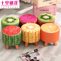 Cartoon solid wood high pier cotton and hemp thickened futon Tatami sitting floor Bay window pad pier round balcony disassembly and washing