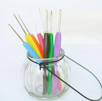  Mount Crochet Gold Head Finishly Soft Handle Crochet Hook Needle Imitation Ambiguous Crochet set of 8 mulch wool knitting workshop