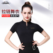 Dampao woman short sleeve Latin dance blouses body coursework Morden dance dancer National Peuding Square Dance costumes