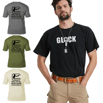 2021 Summer New Glock Glock Tactics Mens IPSC Shooting Commemorative Edition Cotton Short Sleeve T-Shirt Plus Size