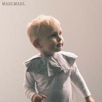 MARLMARL BABY ROUND DINING BIB 360-degree rotating baby saliva towel surrounding mouth dinner pocket deco04