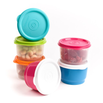 Four Tupperware 130ml lyrics snack boxes mm dry goods sealed storage boxes portable round cans