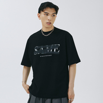 SAMESAME Ethereum silver logo digital printed pure cotton black 100 lap t-shirt short sleeve male and female Couple clothing summer