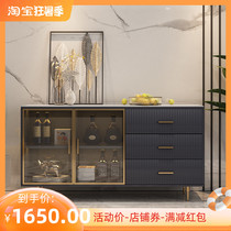 Light Extravagant Rock Plate Dining Side Cabinet Modern Minima Restaurant Kitchen Lockers Small Family Style Furniture Wine Cabinet Suit