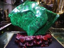 Natural malachite raw stone mineral crystal specimen strange stone collection porch wine cabinet partition Boguo rack ore ornaments