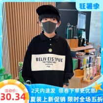 Autumn winter clothing CUHK Tong Han version of the clothing Cavet Garnard thickened children Long sleeves POLO Hooded Boy Outside Wearing Clothes