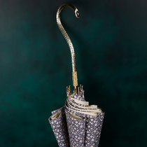 DanMunier Floral Series Design Long Handle Double Layer Umbrella Light Luxury Three-fold Rain or Rain Double Retro Umbrella