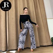 JIA DANCE Latin DANCE high waist pants new female BAO WEN wide leg texture good leg long modern DANCE R34