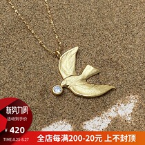  HeyJewel Langmu Sahara Story series Bird inlaid crystal diamond 925 silver necklace spot