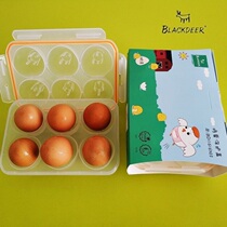 Fire maple black deer egg protection box 6 grid outdoor portable egg box picnic anti-shattered egg basket 6 packs