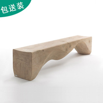 Customized industrial wind Nordic solid wood bench log shoe stool full solid wood long dengzi simple modern retro