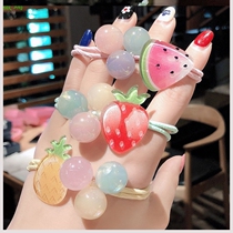 The leather band female ins is a cute European and American girl tie fruit hair rope junior high school students good-looking summer watermelon