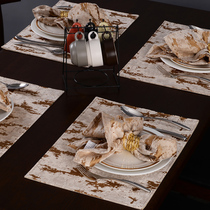 Dream lover placemats heat insulation mats western food table mats European-style light luxury plate mats fabric chenille tea table tray mats