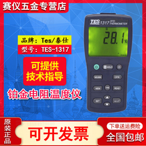 Taiwan Tester tes1317 Thermometer 1318 Platinum Resistance Thermometer Platinum Resistance PT100 Thermometer