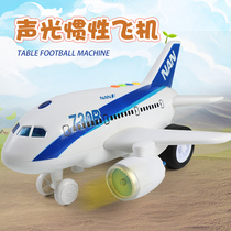 Childrens toy aircraft music acousto-optic inertia electric toy car Queen children boys and childrens baby