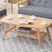 Nordic fashion coffee table Simple side table Solid wood modern small apartment rectangular dining table Coffee table Tea table