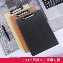 A4 Writing Board Clip Office Folder Board Writing Board Clip Office Supplies Wooden Folder Multicolored