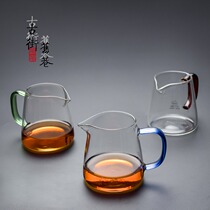 Household tea cup thickened heat-resistant glass fair cup set Gongdao cup tea tea set Tea tea set Tea sea high-end