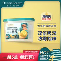 Forest Marine Dehumidification Box Scented Scented defy Smell Dryer Large Capacity Damp Moisture-absorbing Box 5 boxed