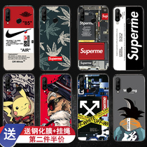 Huawei Enjoy 10plus Mobile Phone Shell Silicone Gel Frosted Reliefs WANT TO PROTECT SHELL FULL PACKAGE ANTI-FALL MALE AND FEMALE NEW PINDI Ultra Slim Heat Dissipation Tide Card Individuality Creative Mesh Red-to-Steel Membrane Sleeve