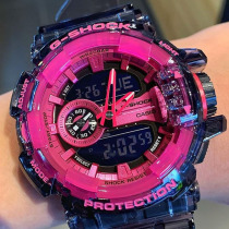 Direct mail CASIO CASIO ice tough Luo Zhixiang haze blue with red tomato purple red mens watch GA400SK-1A4