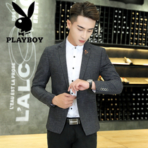 Playboy casual suit mens slim business handsome autumn youth Korean version single western jacket mens small suit