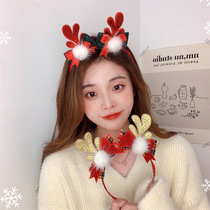 4 pcs Christmas headwear headbands Korean version cute super fairy antler hair Carson girls headdress elk horns