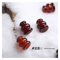 Streamer Home Small Size Blood Pepper Amber Pagoda Foot Head Natural Amber Beeswax Raw Stone Scattered Beads