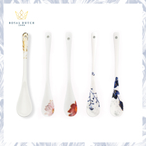 Royal Dutch Royal Dutch Eurostyle Printed Bone Porcelain Tea Coffee Spoon Lower Afternoon Tea Home Upscale Design Gift