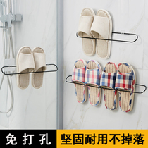 Bathroom toilet hanging shoe rack wall hanging toilet non-hole paste type put toilet free door rear hanging shoe rack