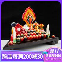 Tibetan-style religious resin painted Hundred Thrones Buddha in front of eight for Buddhist hall decoration Manibao Tantric supplies Ruyi treasure