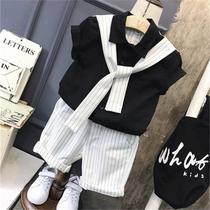 Childrens Day performance suit summer boys gentleman handsome dress two-piece set 2-3-4-5-6-7 years old