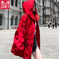 2021 Spring and Autumn New trench coat women long coat Korean version of loose short tooling student ins tide Wild