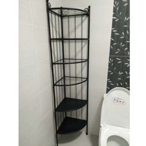 IKEA domestic Longsika bathroom corner rack storage rack corner shelf device Black