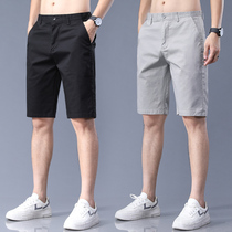Summer light thin section 5 50% shorts for men Korean version trendy elastic casual mid-pants summer ins pure cotton marpants