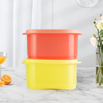 Tupperware microwave laminated small square box 2-piece set 800ml student bento box tableware refrigerated portable microwave lunch box