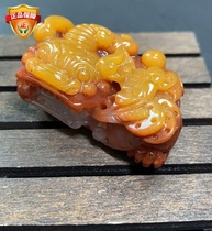 Authentic Yunnan Natural Yellow Dragon Jade Bully King Leopard Gold Sand Old Stock Three Colorful Chicken Oil Yellow Pendant Necklace Pendant