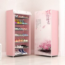  Fashion simple sandwich entry door shoe cabinet girls convenient new zipper sundries cover cloth sealed multi-function