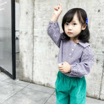 The city of beautiful girls baby plaid shirt New Girl dress like square collar wow