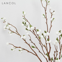 Lancol Nordic fresh simulation flower white wild fruit flower arrangement with fruit living room window decoration fake flower