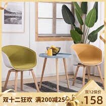 Factory restaurant dining chair Nordic solid wood modern simple negotiation Chair 4s shop chair Net red chair backrest chair Imus chair