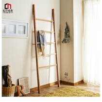 Solid wood Ladder Clothes Hat Rack Floor Creativity Brief Modern Trapezoidal Bedroom Hanging Clothes Hanger Living-room Bathroom Woolen Towel Rack
