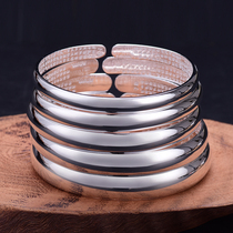 East Silver 999 foot sterling silver opening glossy heart Meriton bracelet solid Classic women simple inner carved heart meritoscope