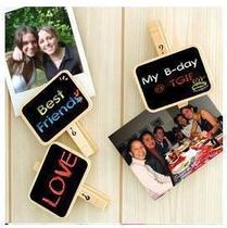 The popularity flaps up with an imaging mini-phase paper photo cute decoration small clip wooded message blackboard