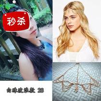 Eyebrow forehead decoration children bride Xiuhe clothing non-slip classical forehead chain dance 4 dance smear performance creative beauty