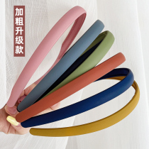 Hair hoop women wash face Joker out net Red simple solid color headgear Press hair non-slip hairpin wide edge mask headband