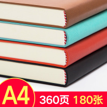 a4 Thickening of Enlarged Notebook Reading Excerptbook Large Number Business Brief Office Work Conference Record This Art And Art Refined Soft Leather Ben Classroom Notebook Examination College Student Notebook