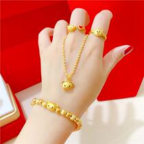 Zhou Dafu Huanmei Little Bear 18K gold necklace woman 999 gold ornament lock bone chain 16K gold chain son girlfriend gift